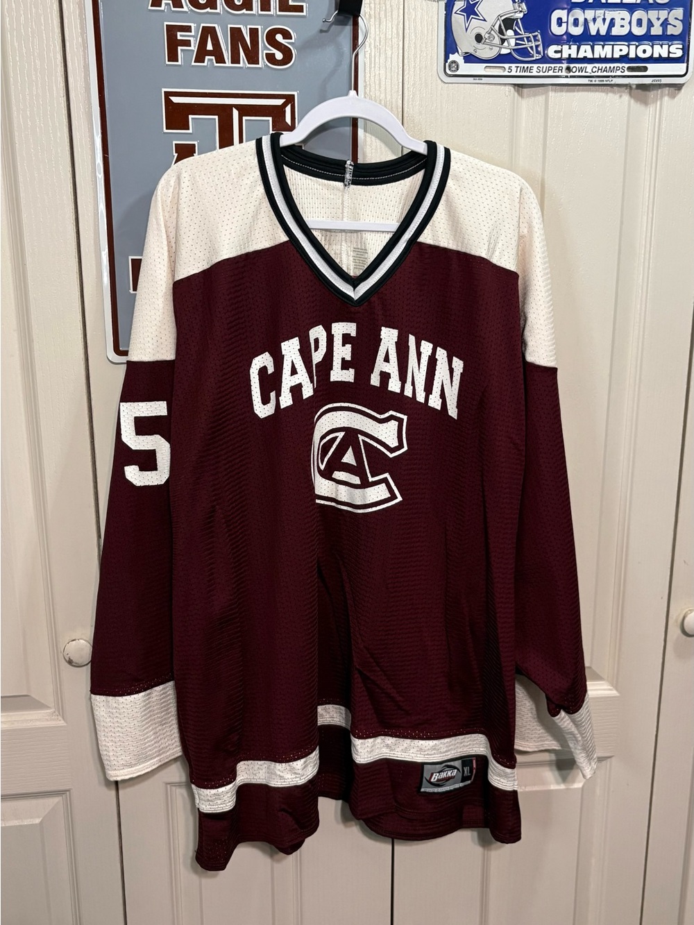 Cape Ann Maroon & White Hockey Jersey